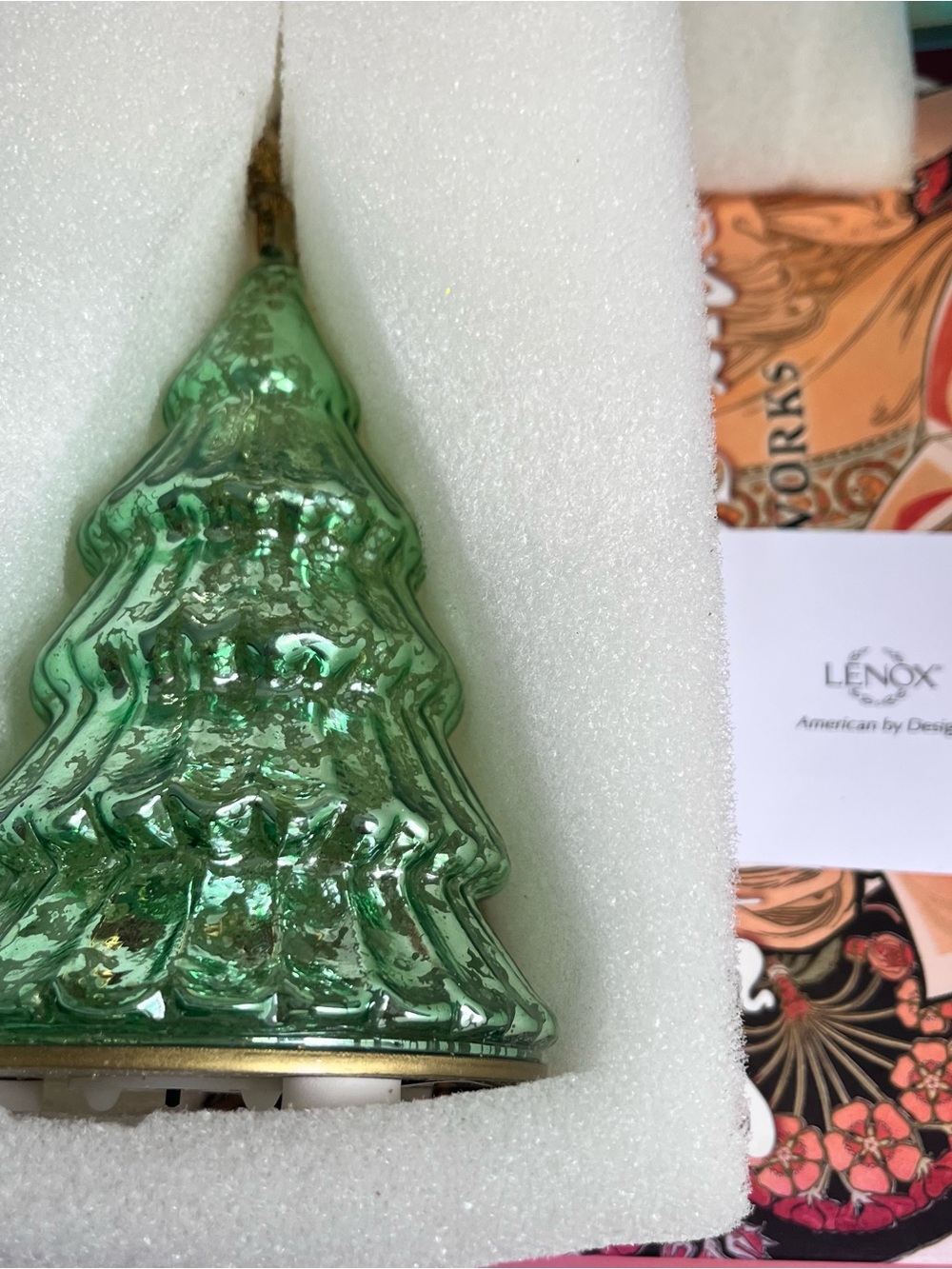Lenox Radiant Light Lit Glass Pine Christmas Tree 6.6” New in box - Picture 4 of 7
